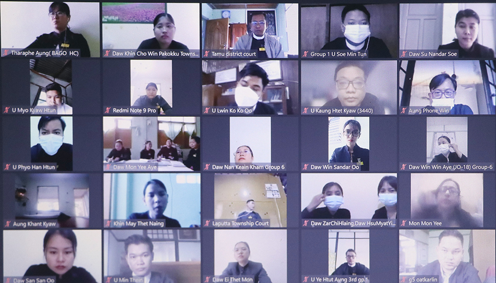 တရားသူကြီးများနှင့်တရားရေးအရာရှိများအတွက် စေ့စပ်ဖြေရှင်းရေးအရာရှိသင်တန်းများ ကျင်းပ